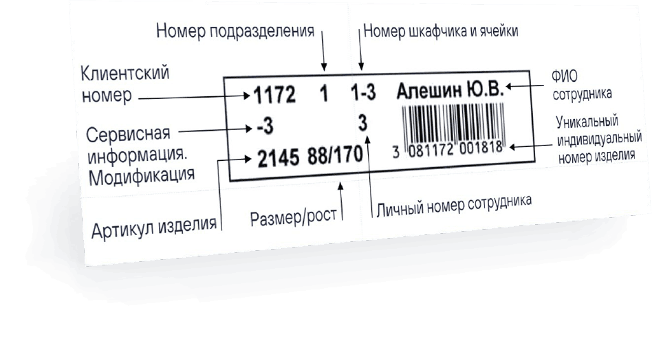 Пример специальной несмываемой маркировки