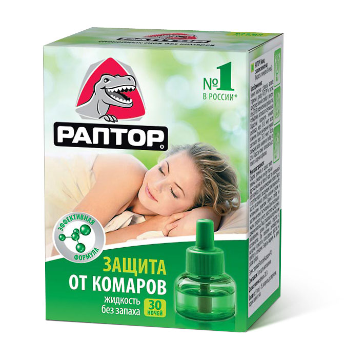 Жидкость от комаров раптор 30 ночей